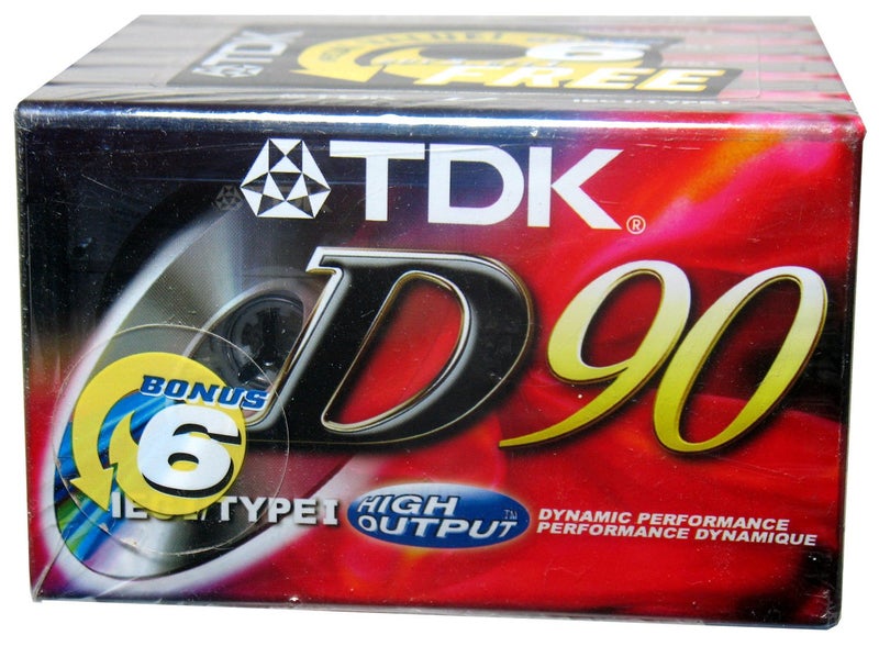 TDK أشرطة كاسيت فارغة TDK سوبرير نورمال بايس D90 (عبوة من 6) - Image 1